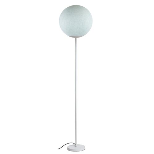 Lampadaire Pied Blanc, Globe aimanté M azur