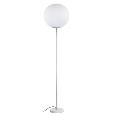 White foot floor lamp, M white magnetic globe