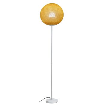 Lampadaire Pied Blanc, Globe aimanté M camel 4