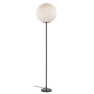 Black Foot Floor Lamp, Ecru Magnetic Globe M