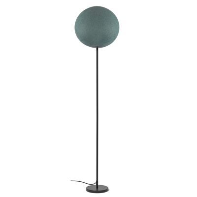 Stehlampe mit schwarzem Fuß, grüne magnetische Kugel M