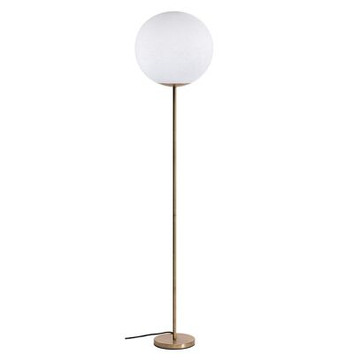 Gold foot floor lamp, M white magnetic globe