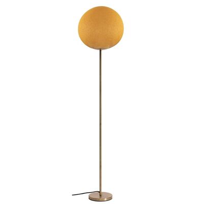 Lámpara de pie con pie dorado, globo magnético M camel