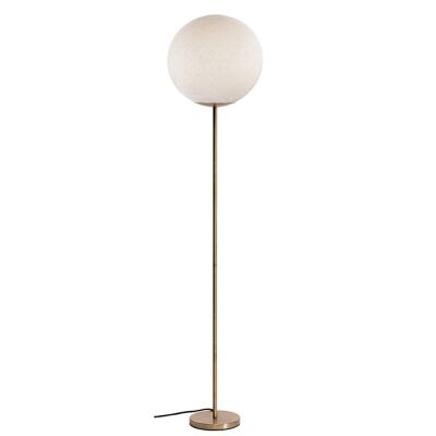Gold Foot Floor Lamp, Ecru Magnetic Globe M