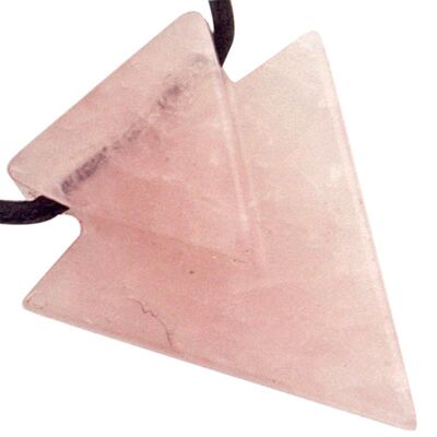 Pendentif Flèche en Quartz Rose