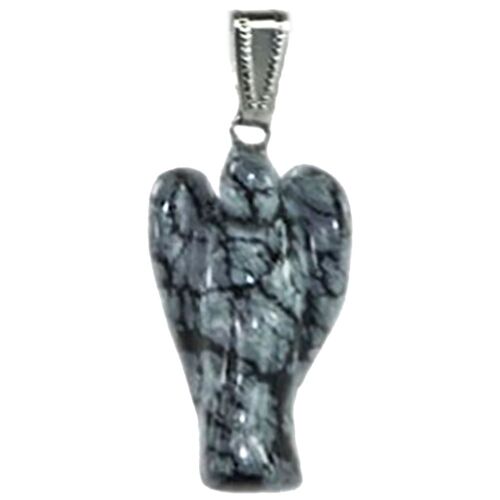 Pendentif Ange en Obsidienne Neige