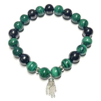 Bracelet en Shungite & Malachite