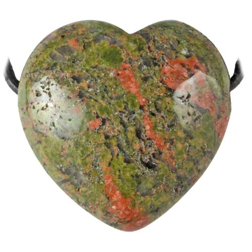 Pendentif Coeur en Unakite