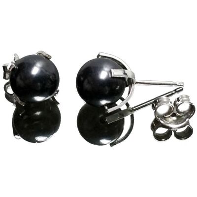 Boucles d'Oreilles en Shungite & Argent