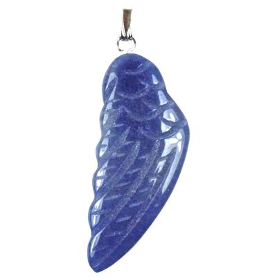 Pendentif Aile d'Ange en Aventurine Bleue