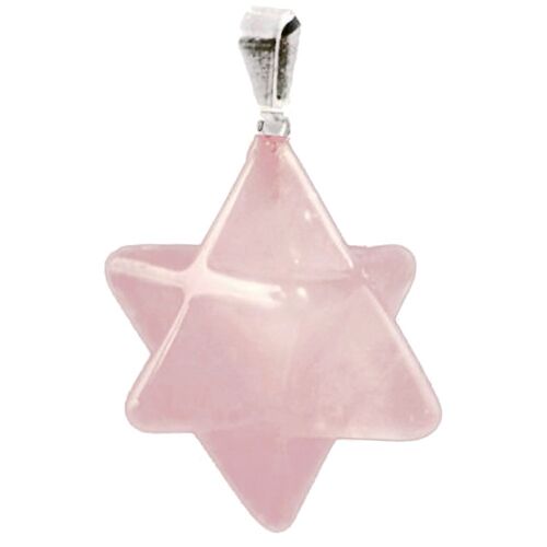 Pendentif Merkaba en Quartz Rose