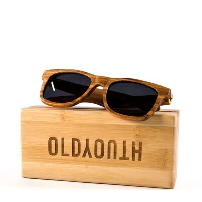 Old Youth Polarised Zebra Wood Sunglasses | 10 Trees Planted For Every Sale
