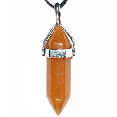 Pendentif Pointe en Aventurine Rouge