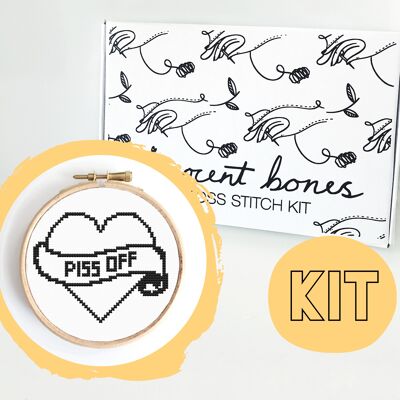 Piss Off Modern Cross Stitch Kit