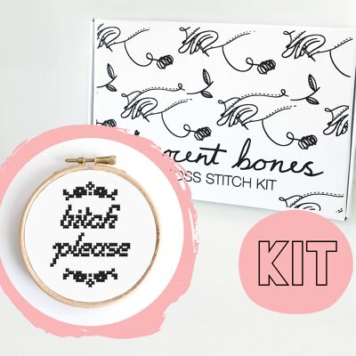Bitch Please Modern Cross Stitch Kit