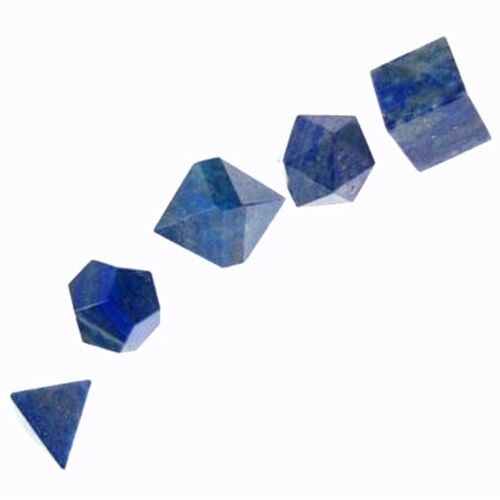 5 Solides de Platon en Lapis-Lazuli