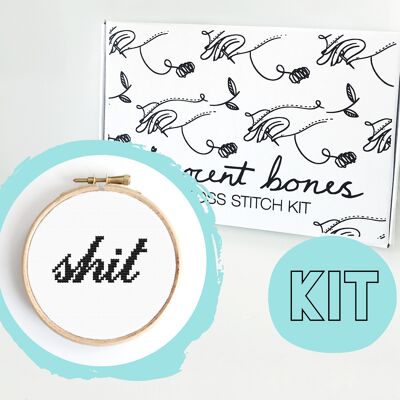 Shit Modern Cross Stitch Kit