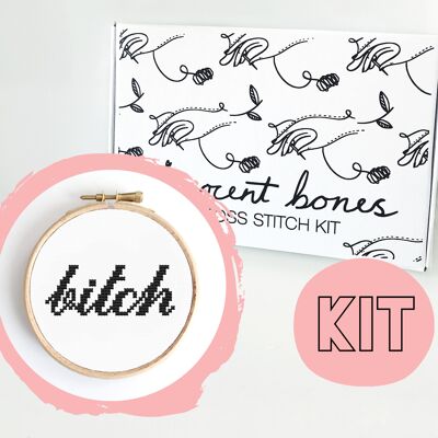 Bitch Modern Cross Stitch Kit