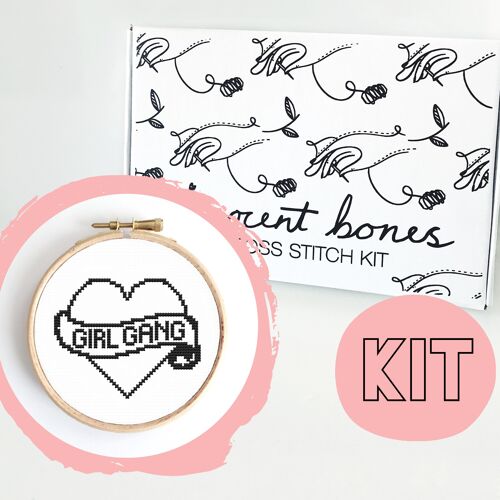 Girl Gang Modern Cross Stitch Kit