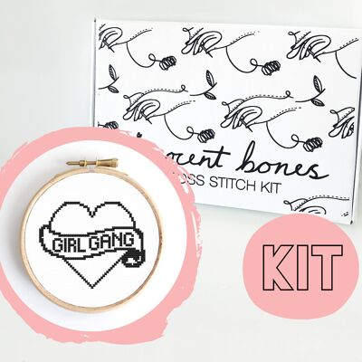 Mädchen Gang Modern Cross Stitch Kit