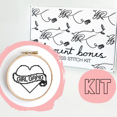 Kit de punto de cruz moderno de Girl Gang