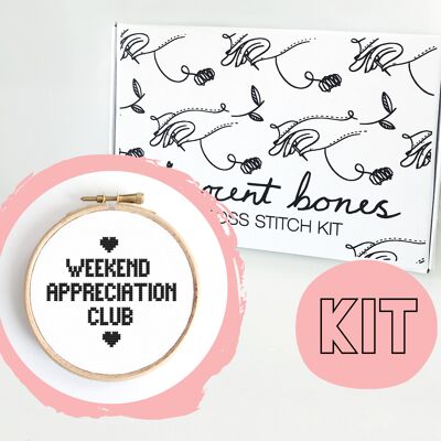 Weekend Appeciation Club Modern Cross Stitch Kit