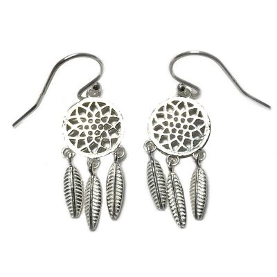 Boucles d'Oreilles Dreamcatcher en Argent