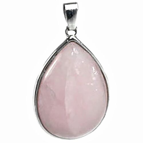 Pendentif Goutte en Quartz Rose