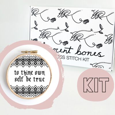 Um dein eigenes Selbst wahr zu sein Modern Cross Stitch Kit