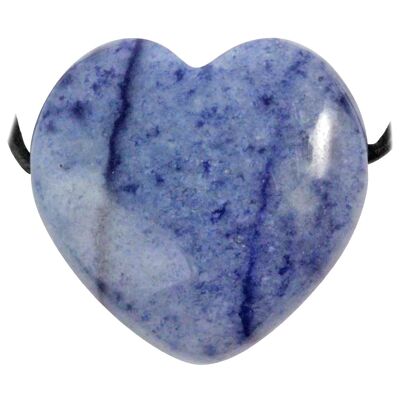 Pendentif Coeur en Aventurine Bleue