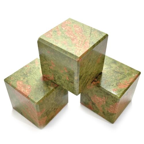 Cube en Unakite