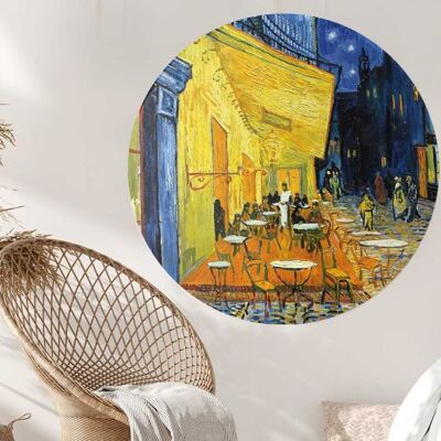 Muurcirkel Cafeterras bij nacht, Vincent van Gogh - Wallz