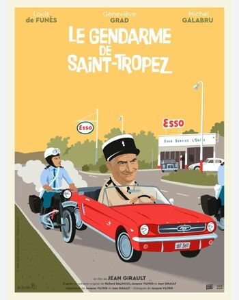 Affiche de film revisitée - Le Gendarme (B)  - (30x40cm) - Plakat 5