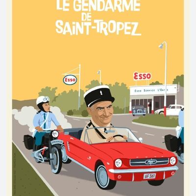 Affiche de film revisitée - Le Gendarme (B)  - (30x40cm) - Plakat