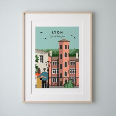 LYON - Saint-Jean district - Poster