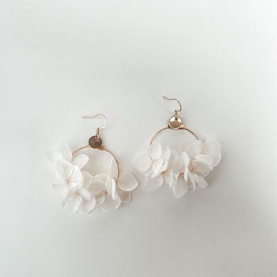 GARANCE stabilisierte Hortensienblüten-Ohrringe