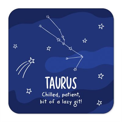 Taurus Rude Star Sign Zodiac Coaster