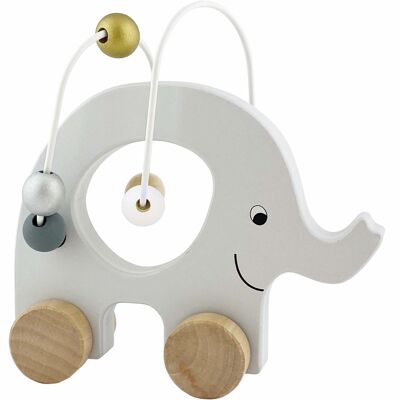 Pull along toy elephant with abacus