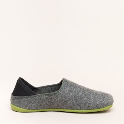 Wool Slip-On anthrazit green 43–46