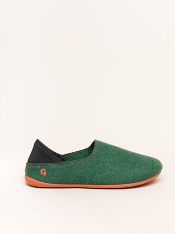 Slip-on laine vert orange 43-46 3