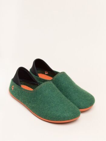 Slip-on laine vert orange 43-46 5