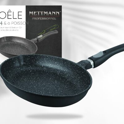 Fish frying pan with removable handle NON-STICK C2+ INDUCTION 34cm