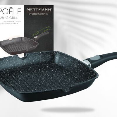 Grill pan with removable handle NON-STICK C2+ INDUCTION 28cm
