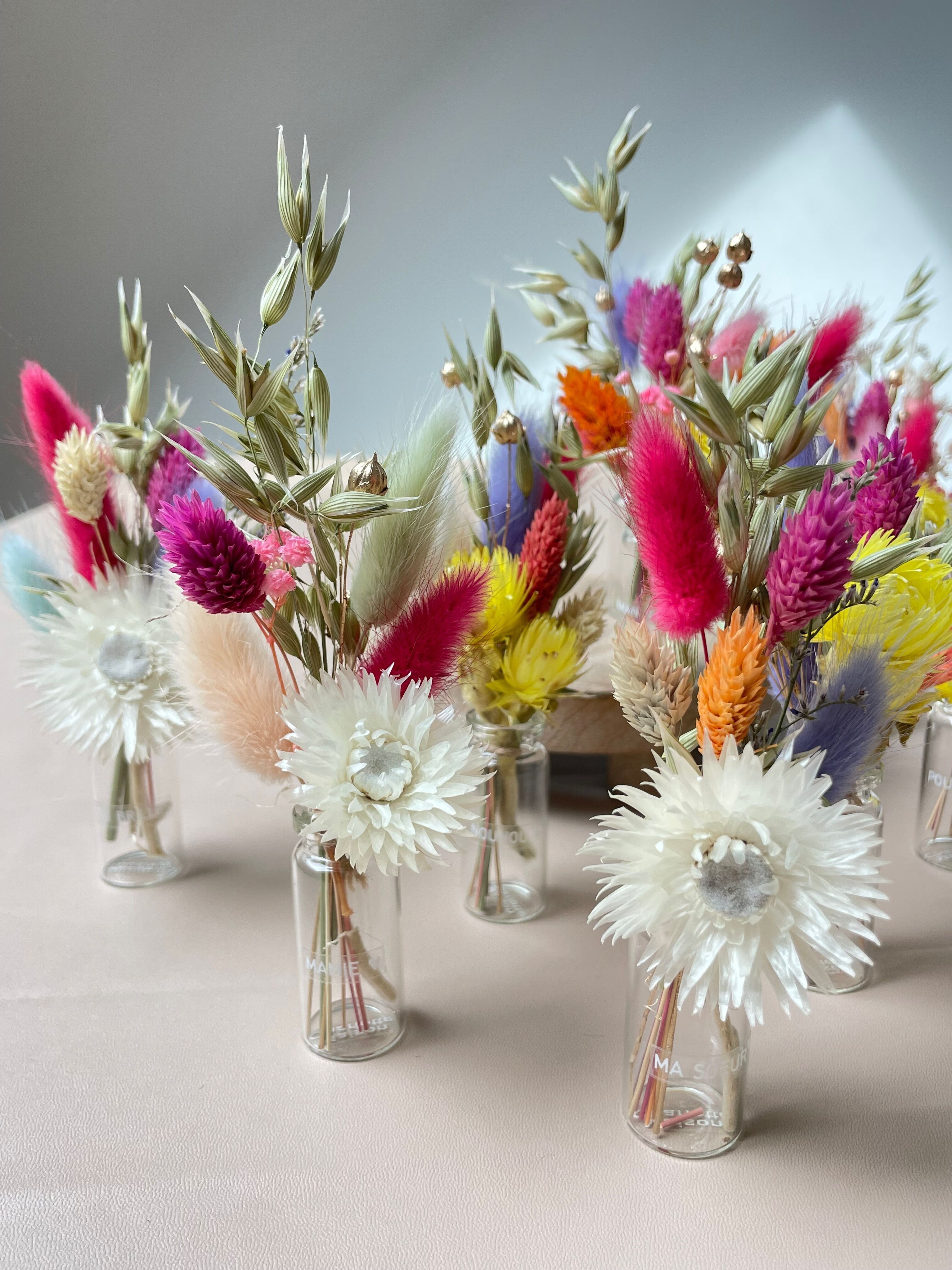 Mini bouquet di fiori secchi/Nasturzio