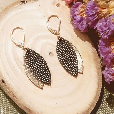 Olive MINI-PETALE earrings