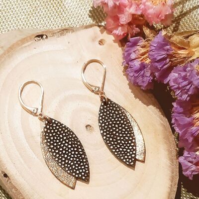 Olive MINI-PETALE earrings