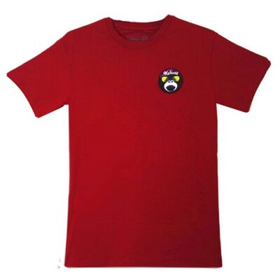 T-shirt Monkey Face Bordeaux Rouge