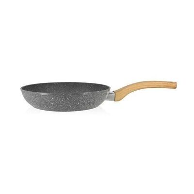 CINNAMON PAN 24CM
 WITH WOODEN HANDLE
 CLEAR