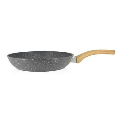 CINNAMON PAN 28CM
 WITH WOODEN HANDLE
 CLEAR