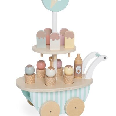Carrello gelato in legno